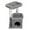 A-Gray, variant on Pefilos 27" Cat Tree Tower for Indoor Cats with Private Cozy Cat Condo, Natural Sisal Scratching Posts and Plush Pom-pom for Small Cats, Gray
