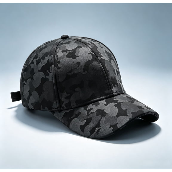 DOVACKA Camouflage Cotton Baseball Cap for Men Women, Breathable Warm Outdoor Trucker Hat, Adjustable Dad Hat for Hiking Fishing
