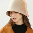 thumbnail image 4 of Women's warm wool bell hat solid color winter fisherman's hat, 4 of 5