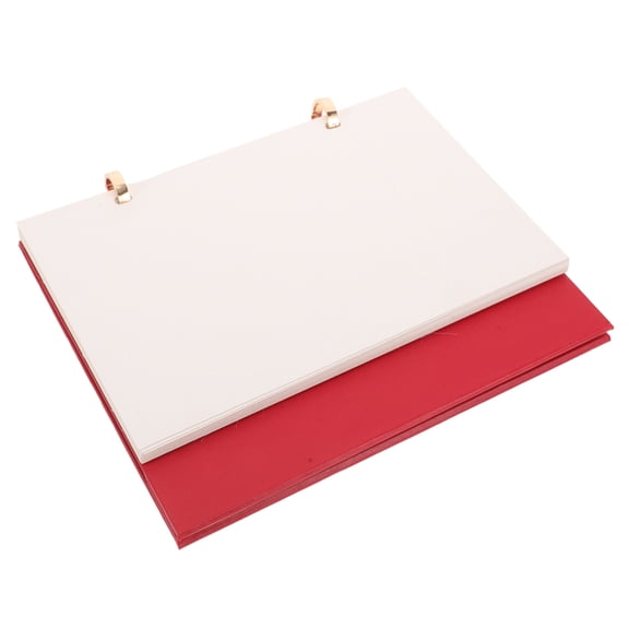 Hemoton DIY Blank Calendar Desktop Standing Flip Calendar Thermal Transfer Printing Calendar Tabletop DIY Calendar