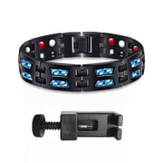 harmtty Therapy Bracelet Magnetic Adjustable Jewelry Anti-fatigue Electroplating Bracelet
