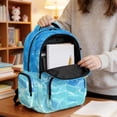thumbnail image 5 of DISNIMO Shark Print Kids School Backpack for Boys Lightweight Schoolbag with Adjustable Strap for Primary Middle Students 17 Inch Large Bookbag Casual Daypack, 5 of 7