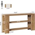 thumbnail image 2 of 70.9" Extra Long Console Table for Living Room | Vintage Farmhouse Wood Sofa Accent Table | 3-Tier Entryway Foyer Furniture | Rustic Warmth, Scratch-Resistant, 300lb Capacity, 2 of 6