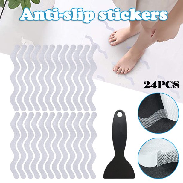 Stamens Antislip stickers,Bathtub Sticker Set 24 Pcs NonSlip Safety Strip Diamond Texture