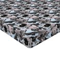 thumbnail image 4 of Ambesonne Exotic Fitted Sheet, Toucan Bird Print Monstera, Queen Size, Soft Blue Pale Grey Rose, 4 of 5