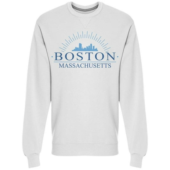 Boston Massachusetts Monuments Sweatshirt Men -Image by Shutterstock, Male Medium