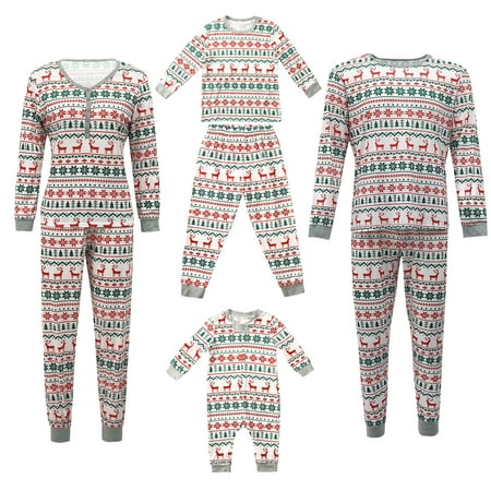 

JBEELATE Matching Family Pajamas Sets Christmas PJ s Christmas Tree Deer Reindeer Printed Long Sleeve Tee and Bottom Loungewear