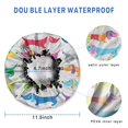 thumbnail image 3 of Shower Caps,Colorful Funny Dachshund Waterproof Shower Cap for Women 4 Pieces,Double Reusable Hair Cover for Shower PEVA Elastic Stretch Hem, 3 of 7