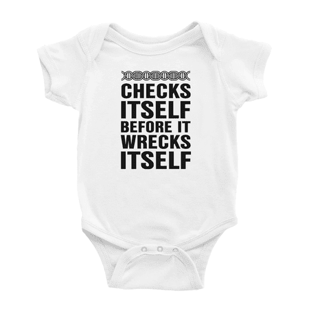 

DNA Checks Itself Before It Wrecks Itself Cute Baby Bodysuit Boy Girl Unisex