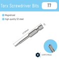 thumbnail image 2 of 5PCS T8 Magnetic Tamper Proof Torx Screwdriver Bits, 1/4 Inch Hex Shank 2.6 Inch Length S2 Steel Security Drill Torx Head Drill Screw Driver Tools(65mm Long, Star 6 Point), 2 of 6