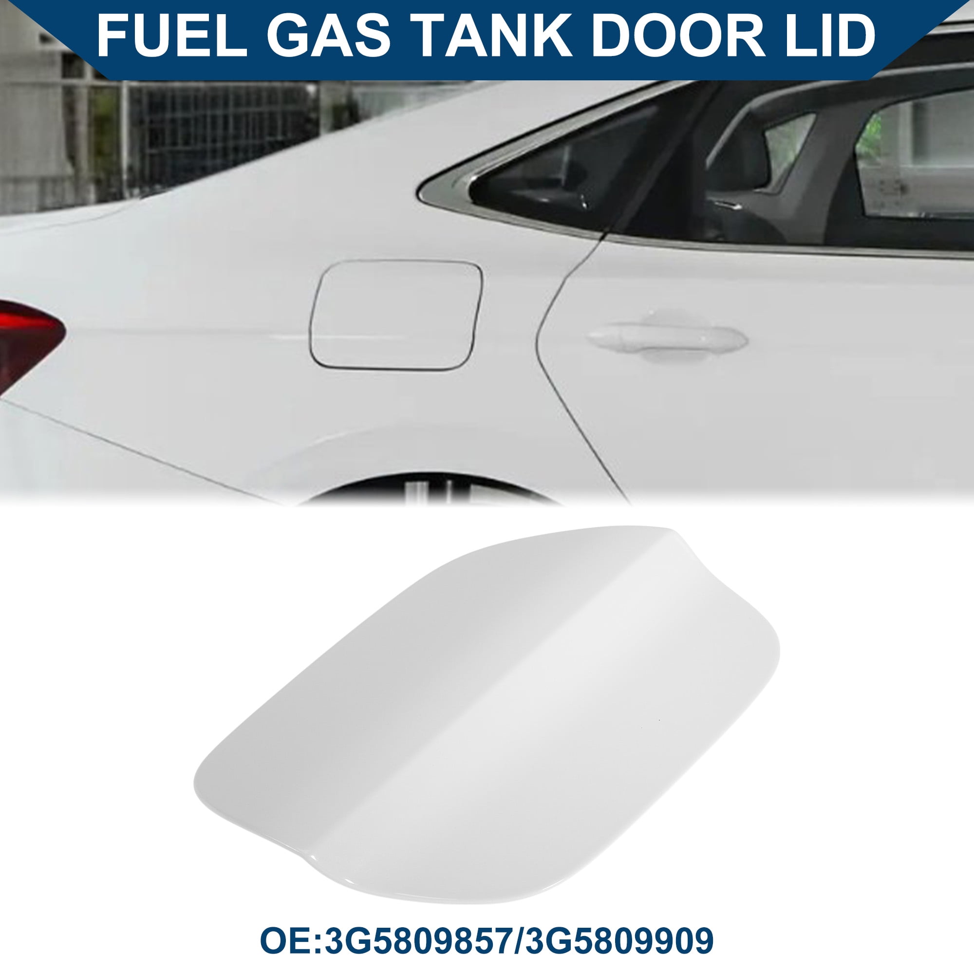 Unique Bargains Fuel Tank Door Cap for Volkswagen Passat 2017-2024 Filler Flap Cover White