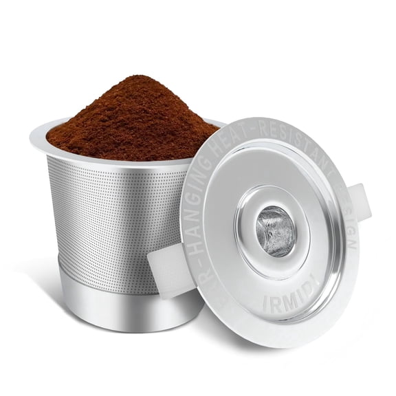 Irmidi Reusable K Cups for Keurig 1.0 Coffee Filters ,Stainless Steel Reusable Coffee Pods with Heat Resistant Design