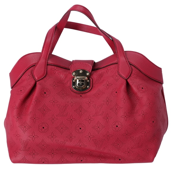 Pre-Owned Louis Vuitton Cirrus PM Handbag M93817 Pink Grenat Mahina Monogram Leather