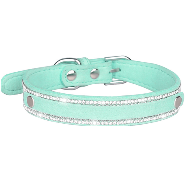 Collar para perro y gato con brillantes diamantes de imitación y pajarita de diamantes de imitación