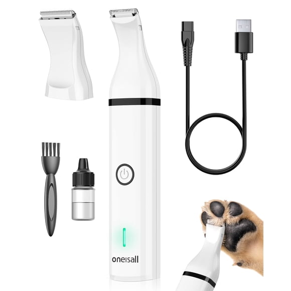 Cortadora de pelo Dog Clippers oneisall inalámbrica para mascotas pequeñas, blanca