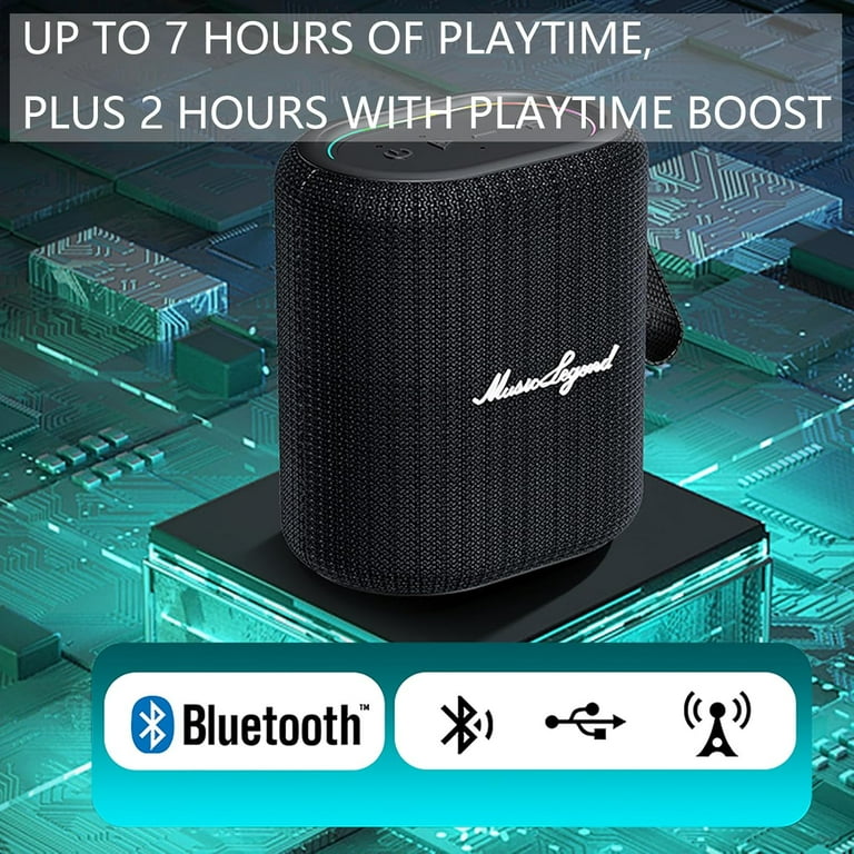 V22 Mini Wireless Speaker with Dynamic Bass Portable Handheld Design Bluetooth 5.3 IPX6 Waterproof TWS Stereo Pairing 10W Output Power RGB