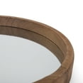 thumbnail image 3 of Midwood Round Decorative Wood Frame Wall Mirror Large - Brown, 3 of 5