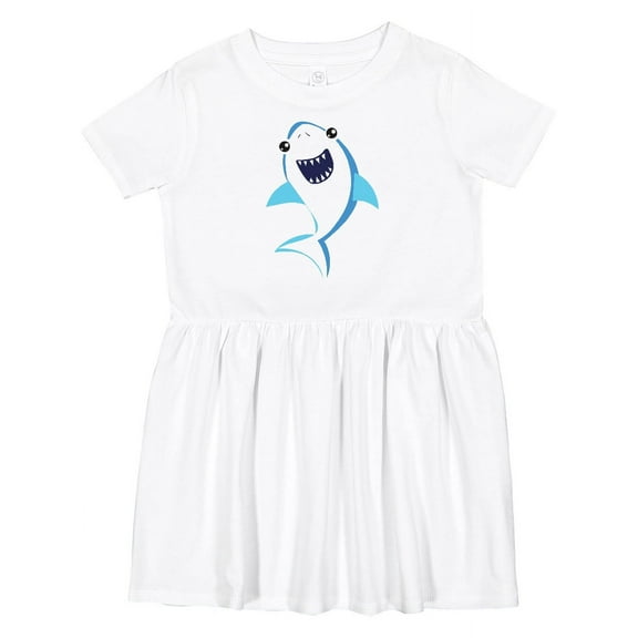 Inktastic Cute Shark, Little Shark, Blue Shark, Sea Animal Girls Toddler Dress
