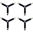 thumbnail image 2 of Triangle Bed Mattress Sheet Clips, mattress sheet grippers, Bed Sheet Fasteners, Elastic Holder Straps, Heavy Duty for Fitted Bed Sheets Mattress Pad Covers Sofa Cushion, 4 Pack, 2 of 7