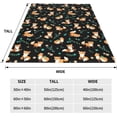 thumbnail image 5 of Fox Blanket,Fleece Soft Lightweight Cozy Warm Throws Blankets,Kids and Adults Birthday Gifts for Bed, Sofa, Couch, Camping 50"X40", 5 of 5