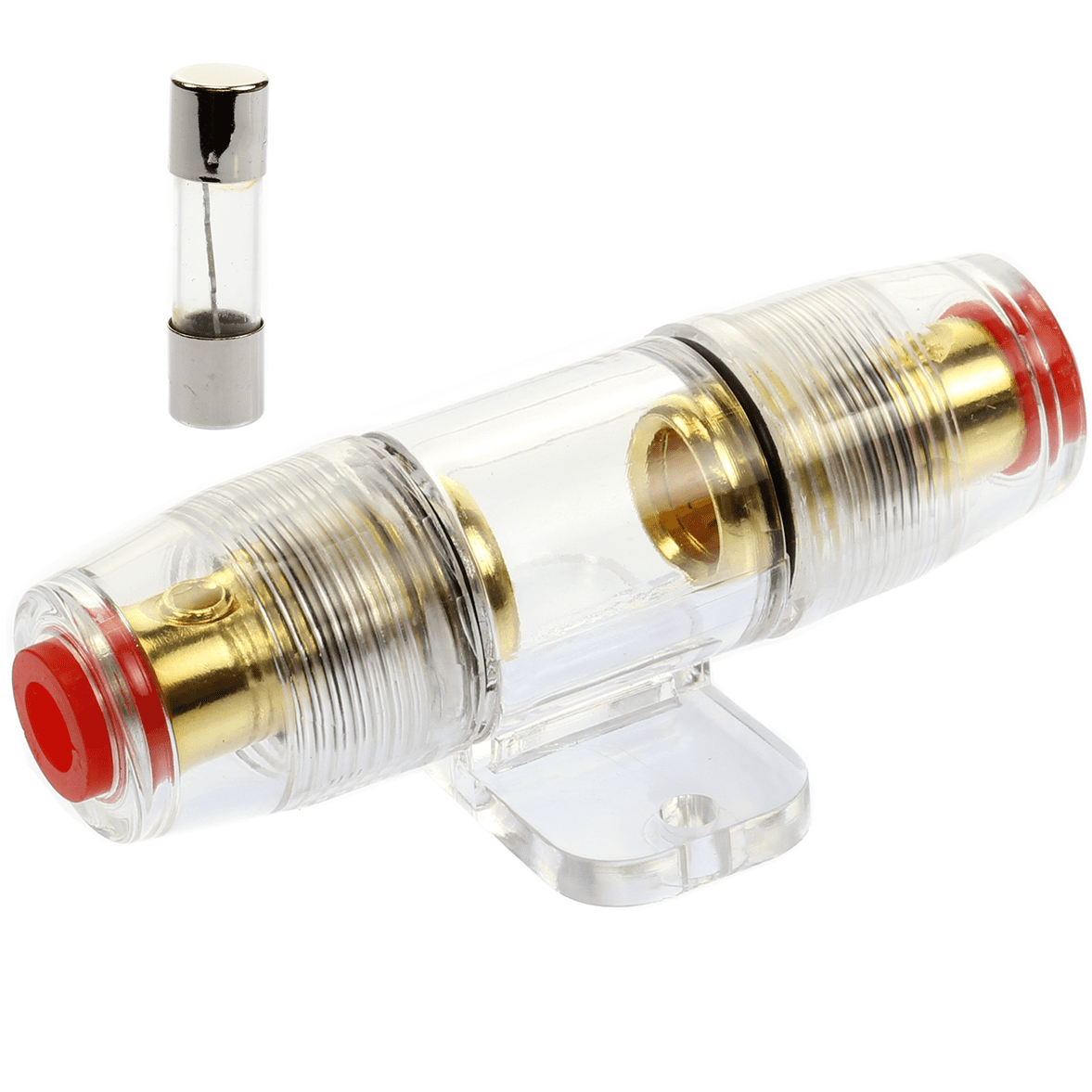 Holder Gold Fuseholder 4 AWG Gauge Inline in and Out VOODOO ANL Fuse 80 AMP 1 