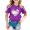Purple, variant on Girls T shirts Short Sleeve Crewneck Sequin Print Graphic Tees Stylish Casual Party T-Shirts for Girls Size 3-4Y