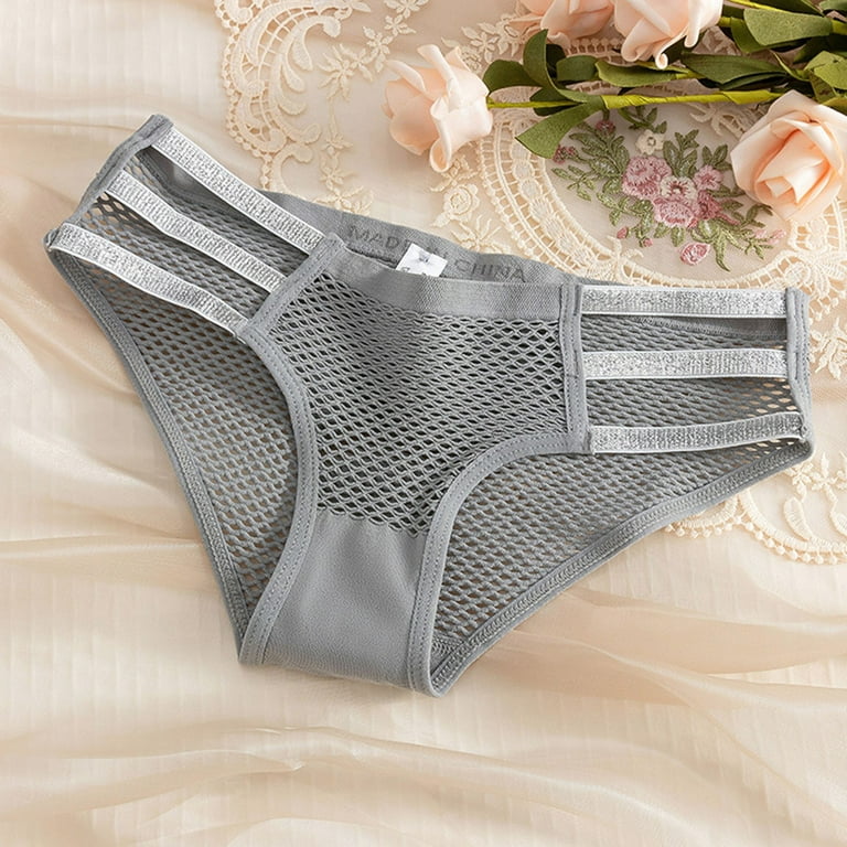 KaLI_store Tummy Control Underwear for Women Women's Underwear Cotton Tummy  Control High Waisted Panties Soft Ladies Briefs Grey,XL
