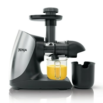 Ninja® Cold Press Juicer Pro Powerful Slow Juicer, 150 Watts, Total Pulp Control, Cloud Silver, JC100