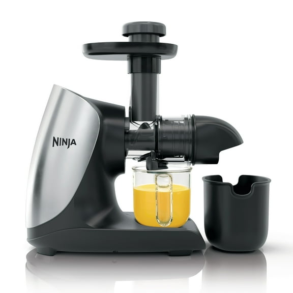 Open Box Ninja Cold Press Juicer Pro Powerful Slow Juicer, Total Pulp Control, Cloud Silver, JC100, 150 watts