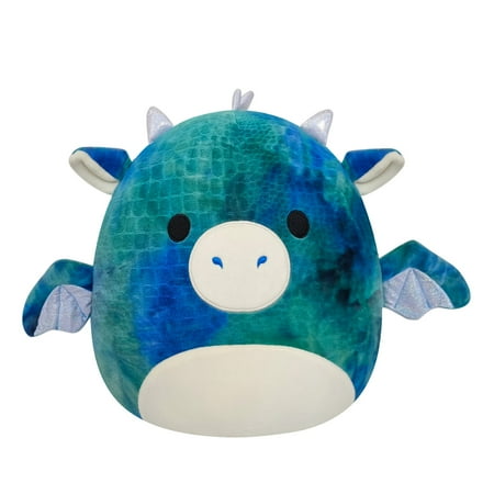 Squishmallows 14" Blue Dragon - Dominic, The Stuffed Animal Plush Toy