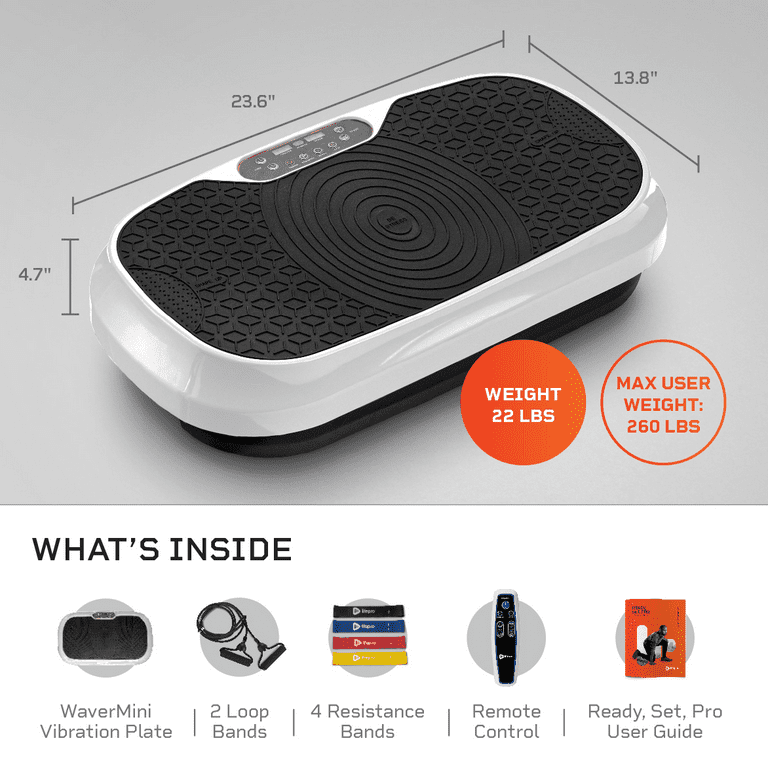 LifePro Waver Mini Vibration Plate Exercise Band Workout Machine White