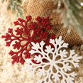 thumbnail image 4 of 40 Pcs Glitter Snowflake Ornaments,plastic Snowflake Hanging Decor, 4 of 5