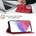 thumbnail image 3 of Feishell for Samsung Galaxy A53 5G Wallet Case, Long Shoulder Strap Lanyard Card Slots Holder Crossbody Premium PU Leather Soft TPU Flip Folio Cover with Kickstand Magnetic Clasp Case,Red, 3 of 9