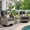 Black, variant on Ovios 3 Pieces Patio Furniture Set 2 Swivel Rocking Chairs Wicker Glider Chairs with Side Table for Backyard or Balcony