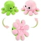 thumbnail image 3 of Pulpo gigante reversible de 50 cm. Juguete de peluche reversible. Pulpo feliz y triste. ¡Muestra tu estado de ánimo sin decir una palabra! Rosa y verde, 3 of 5