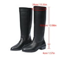 thumbnail image 7 of Rokment Women's Wide Calf Knee High Boots Fashion Casual Solid Leather Pointed Toe Chunky Low Heel Mid Calf Motorcycle Riding Tall Boots Fall Winter Dress Boots Black Size 6.5, 7 of 7