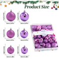 thumbnail image 3 of Christmas Ornaments Bulk Shatterproof Purple Christmas Decorations Ball Set Purple, 3 of 6