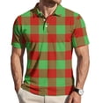thumbnail image 2 of Mens Polo Shirts Short Sleeve Big and Tall Button Up Golf Shirts Polo Collar Breeze Blouses Camo Dry Fit Spring Tee, M, 2 of 6