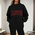 thumbnail image 4 of Yievot Valentines Sweatshirts for Women Oversized Casual Mock Neck Pullover Sweatshirts Long Sleeve Holiday Vacation Graphic Tops, 4 of 5