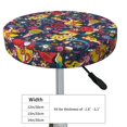 thumbnail image 4 of Pofeuu Rock Music Print Round Bar Stool Covers - Super Soft and Washable Elastic Stool Cushion Slipcover Easy Clean Velvet-12 inch, 4 of 7