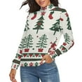 thumbnail image 2 of Knitted Christmas Tree Women's Turtleneck Sweater Long Sleeve Ribbed Fitted Turtle Neck Casual Fall Winter Collection Top XL, 2 of 4