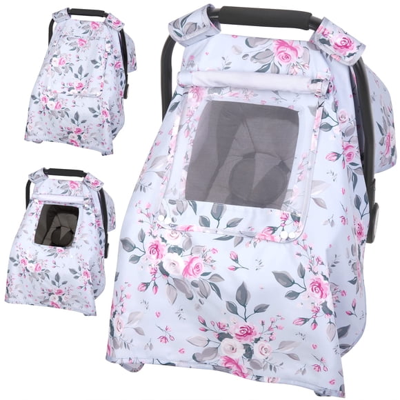 Fundas para asientos de coche para bebés, fundas para asientos de coche para bebés, fundas para asientos de coche a prueba de patadas para asiento de coche infantil con ventanas de malla transpirable