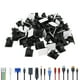 thumbnail image 3 of 50pcs Clips de Administración de Cables ANGGREK Organizador de Abrazadera de Cable de Alambre de Nylon Adhesivo Ajustable Negro, 3 of 8