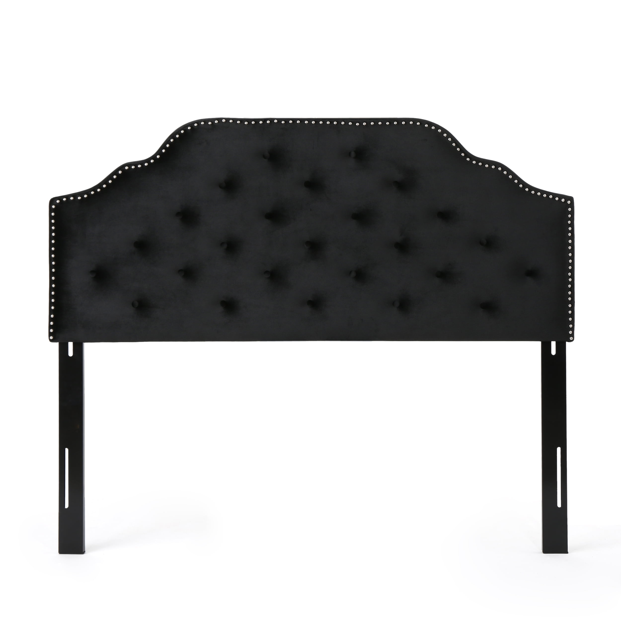 Shea Glam Velvet Full/Queen Headboard, Black