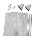 thumbnail image 2 of Palisade 36in x 36in x 78in Waterproof Vinyl Corner Shower Surround Kit with Accessories in Urban Coast, 2 of 8