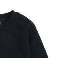 thumbnail image 4 of Lovskoo Infant Baby Boys Girls Crewneck Sweatshirt Long Sleeve Fleece Keep Warm Small and Medium Children Casual Basic Pullover Solid Outwear Top Baby Winter Clothes Black, 4 of 4