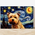 thumbnail image 4 of Glenofimaal Terrier Dog Canvas Van Gogh Starry Night Wall Art Gifts Canvas Wall Art Frame Music Artist Customized Canvas Framed Photo Art Work For The Bedroom(Gifts For Dog Lover ), 4 of 6