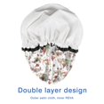 thumbnail image 4 of Shower Caps,White Christmas Gnome Pattern Waterproof Shower Cap for Women 4 Pieces,Double Reusable Hair Cover for Shower PEVA Elastic Stretch Hem, 4 of 7