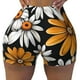 thumbnail image 2 of Fotbe Yellow White Daisy Pattern Shorts Sin Costuras – Shorts Deportivos de Cintura Alta para Mujer, Elásticos para Gimnasio, Yoga, Running o Ciclismo-X-Large, 2 of 8