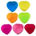 thumbnail image 6 of Trayknick 10Pcs Cake Mold Heart Star Rose Shape Bakeware Silicone Muffin Chocolate Baking Cups for Kitchen, 6 of 8
